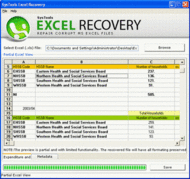 Excel Sheet Recovery screenshot